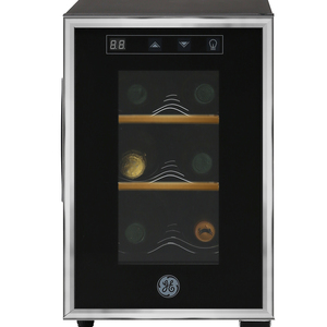 Paquete Refrigerador Dúplex 26 pies Slate y Cava de Vinos 6 botellas Negra GE Appliances - GSM26FGW6XD