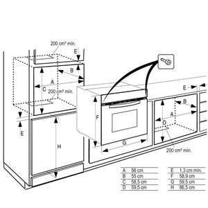 Horno empotrable 60cm Acero Inoxidable vidrio Negro GE Profile - HGP6071E