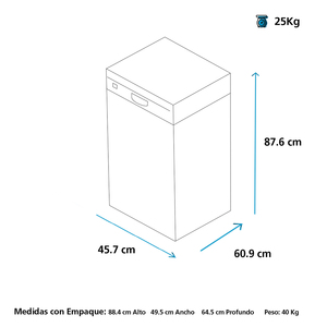 Lavavajillas Portátil 9 servicios Inoxidable GE Appliances - GLV1890XSS0