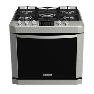 Estufa de Empotre 80 cm in Vetro Acero Inoxidable Vidrio Gris Vulcano Io Mabe - IO8085GEGI0