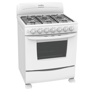 Estufa de piso 76 cm Blanca Mabe - EM7650BB4