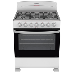 Estufa de piso 76 cm Blanca/Inoxidable Mabe - EM7600BIE3