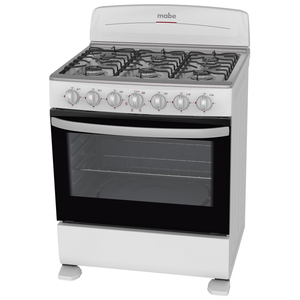 Estufa de piso 76 cm Blanca/Inoxidable Mabe - EM7600BIE3