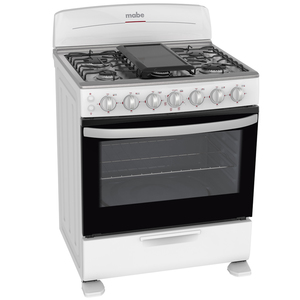 Estufa de piso 76 cm Blanca/Inoxidable Mabe - EM7654BB3