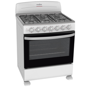 Estufa de piso 76 cm Blanca/Inoxidable Mabe - EM7652BIE2