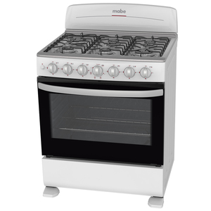 Estufa de piso 76 cm Blanca/Inoxidable Mabe - EM7652BIE2
