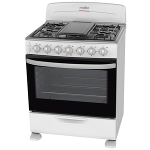 Estufa de piso 76 cm Blanca/Inoxidable Mabe - EM7658BB3