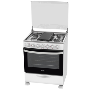 Estufa de piso 76 cm Blanca/Inoxidable Mabe - EM7681CBI2