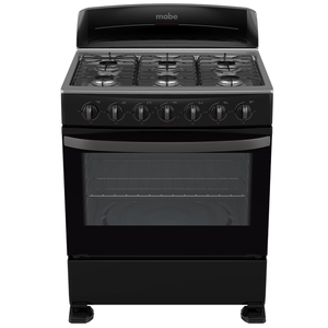 Estufa de piso 76 cm Negra/Inoxidable Mabe - EM7600NIE3