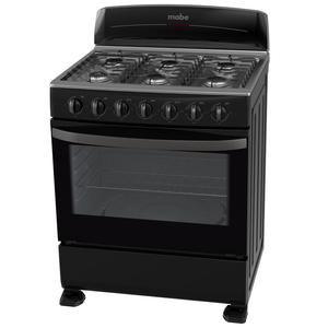 Estufa de piso 76 cm Negra/Inoxidable Mabe - EM7600NIE3