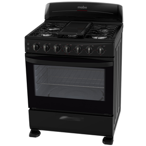 Estufa de piso 76 cm Negra Mabe - EM7653NN2