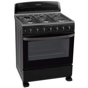 Estufa de piso 76 cm Negra/Inoxidable Mabe - EM7652NIE2