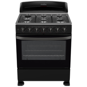 Estufa de piso 76 cm Negra/Inoxidable Mabe - EM7652NIE2