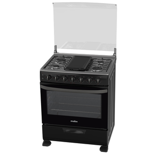 Estufa de piso 76 cm Negra/Inoxidable Mabe - EM7681CNI2