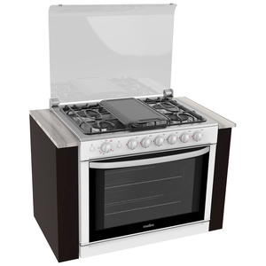 Estufa empotrable 80 cm Blanca/Inoxidable Mabe - EMC8063CBI1