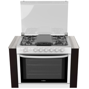Estufa empotrable 80 cm Blanca/Inoxidable Mabe - EMC8063CBI1