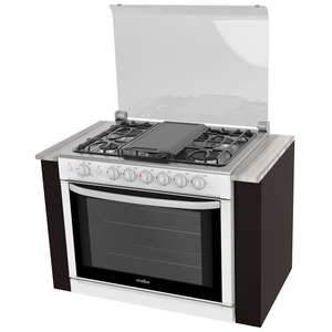 Estufa empotrable 80 cm Blanca/Inoxidable Mabe - EMC8063CBI1