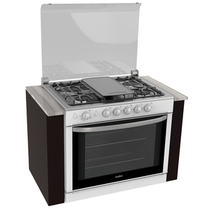 Estufa empotrable 80 cm Blanca/Inoxidable Mabe - EMC8067CBI1