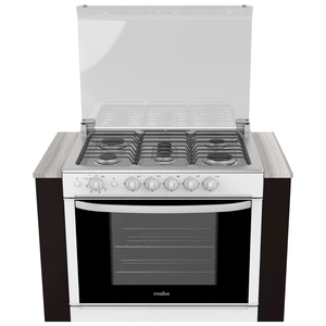 Estufa empotrable 80 cm Blanca/Inoxidable Mabe - EMC8023CBC2