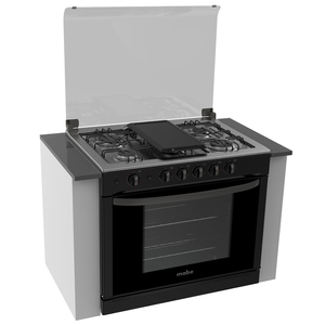 Estufa empotrable 80 cm Negra/Inoxidable Mabe - EMC8027CNC2