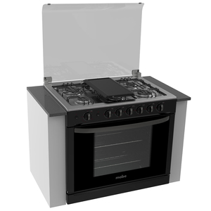 Estufa empotrable 80 cm Negra/Inoxidable Mabe - EMC8033CNC2