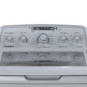 Lavadora Automática Aqua Saver Green 21 kg Plata Mabe - LMA71215WGAB0