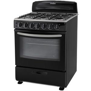 Estufa de piso 76 cm Negra Mabe - EM7654NN2
