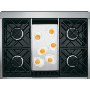 Parrilla a gas 90 cm Acero Inoxidable Monogram ZGU364NDPSS