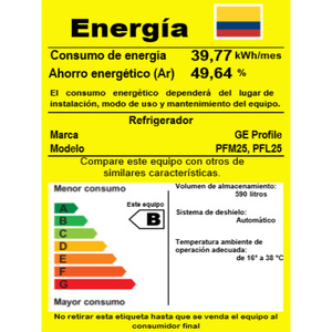 Refrigerador 665.42 L French Door Acero Inoxidable GE Profile - PFM25HSLCSS