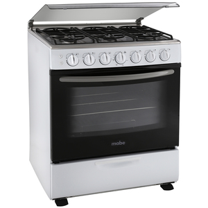 Estufa gas piso 76 cm Blanca/inoxidable Mabe - EM7682CBI2
