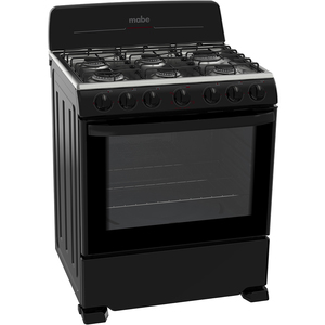 Estufa de piso 76 cm Negra/Inoxiable Mabe - EM7641BAIN0