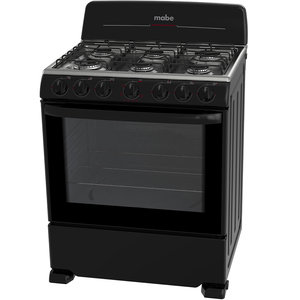 Estufa de piso 76 cm Negra/Inoxiable Mabe - EM7641BAIN0